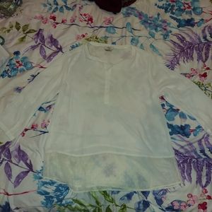 Sheer White Van Heusen Blouse